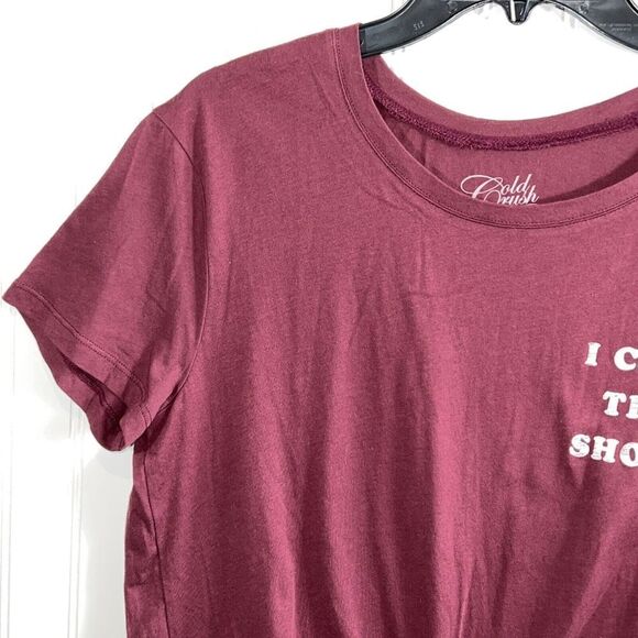 I Call The Shots Tee Woman’s Large Wine Short Sleeve Classic Graphic Cabincore - Picture 6 of 11